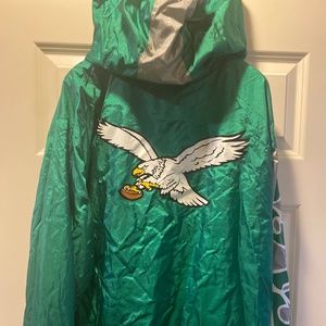 NWT Mitchell & Ness Philadelphia Eagles Throwback Windbreaker Jacket, Size XL